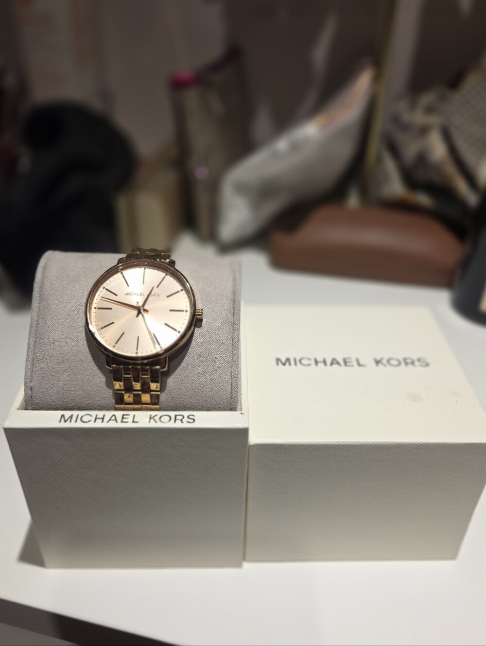 Michael Kors Rose Gold-Tone Women’s Watch with Rose Dial